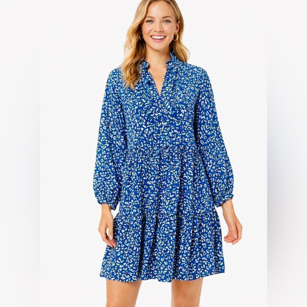 NWT Joy Joy Blue Floral Boho Dress